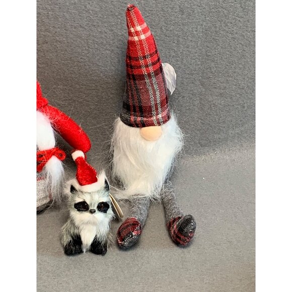 Handmade Holiday Gnome & Raccoon Ornaments Set - Picture 4 of 9